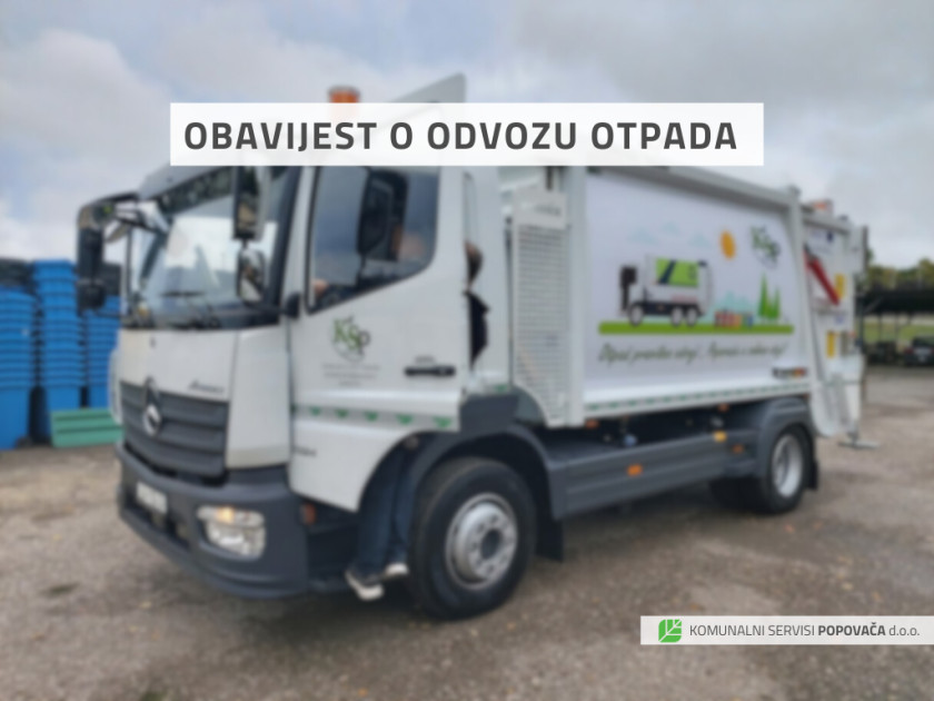 Obavijest o odvozu otpada